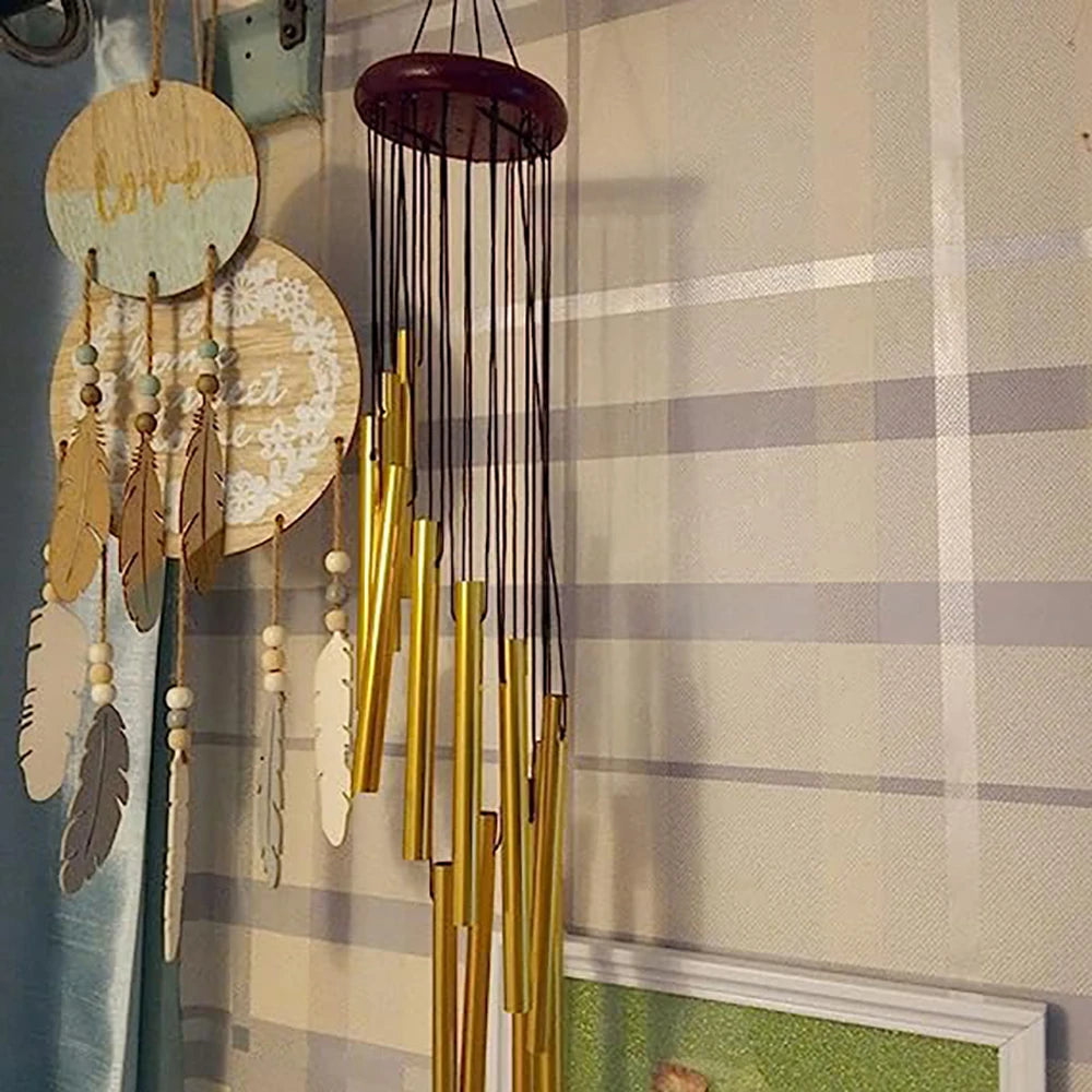 Aluminum Alloy Wind Chimes - 12 Tubes for Outdoor Home Decorv