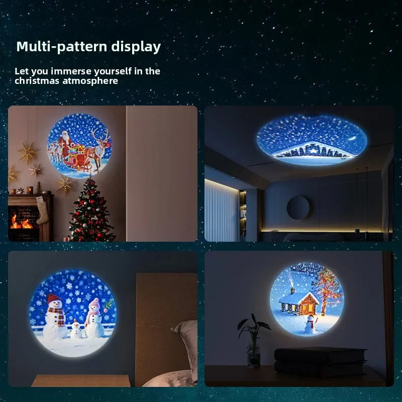 Christmas Projector Decor - Snow & Santa Pattern Light