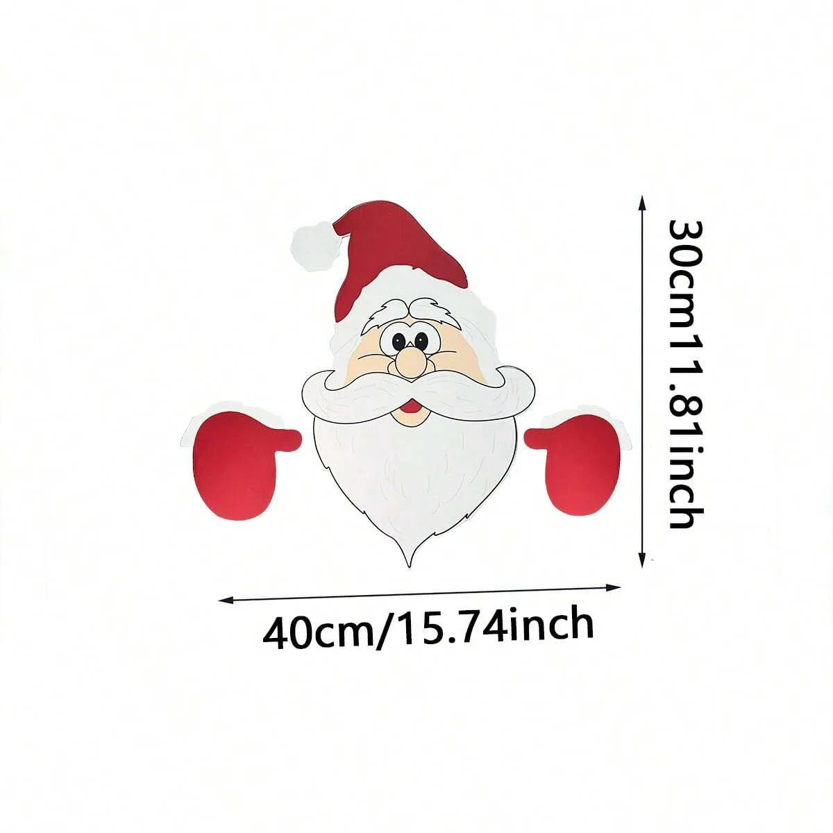 Christmas Fence Ornaments - Santa Claus Peeker Yard Decor