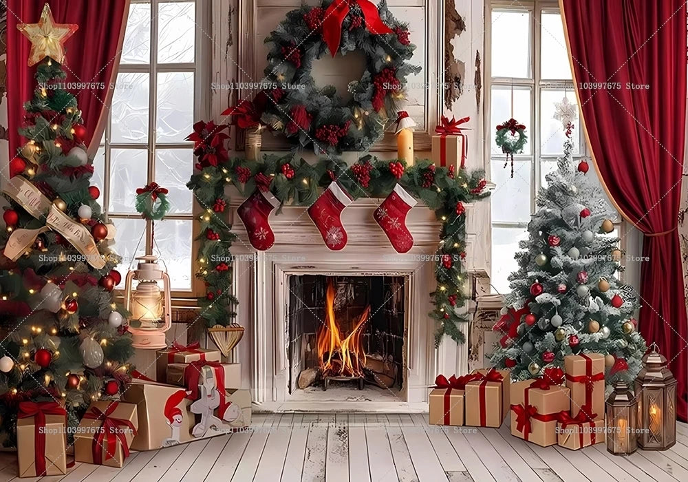 Christmas Photography Backdrops - Snowman Wonderland Decor