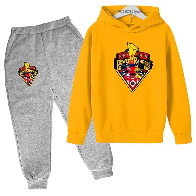 Power Ranger Kids Hoodie - Cartoon Tracksuit 2-Piece Outfit
