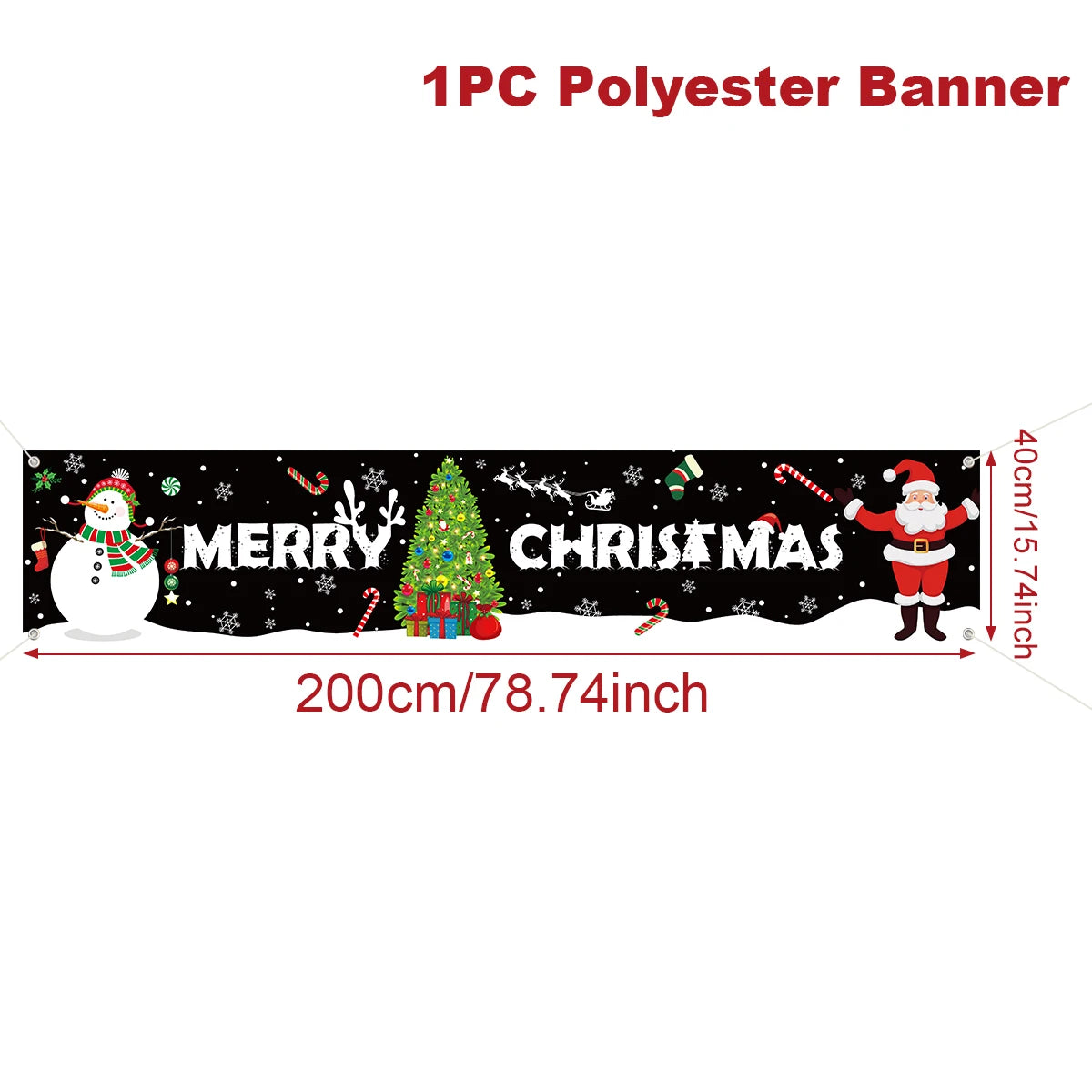 Christmas Outdoor Banner - Merry Christmas Decorations 2026