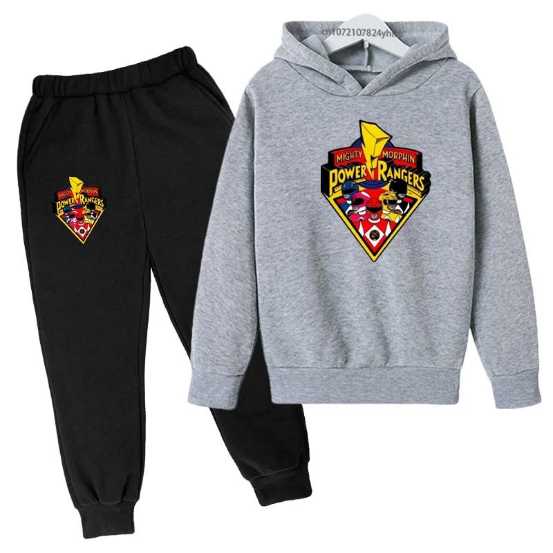 Power Ranger Kids Hoodie - Cartoon Tracksuit 2-Piece Outfit