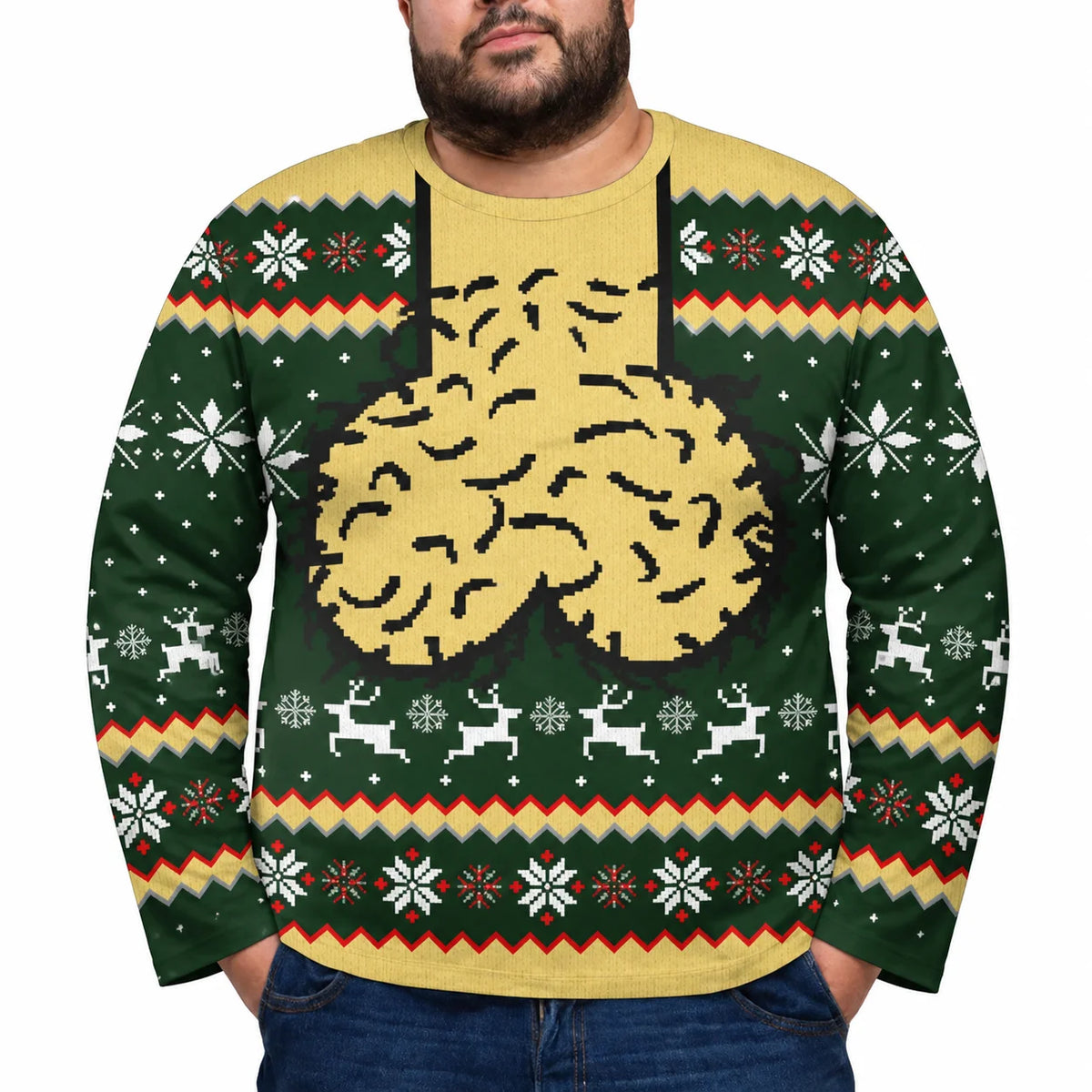 Christmas Ugly T-Shirt - 3D Printed Long-Sleeve Party Blouse