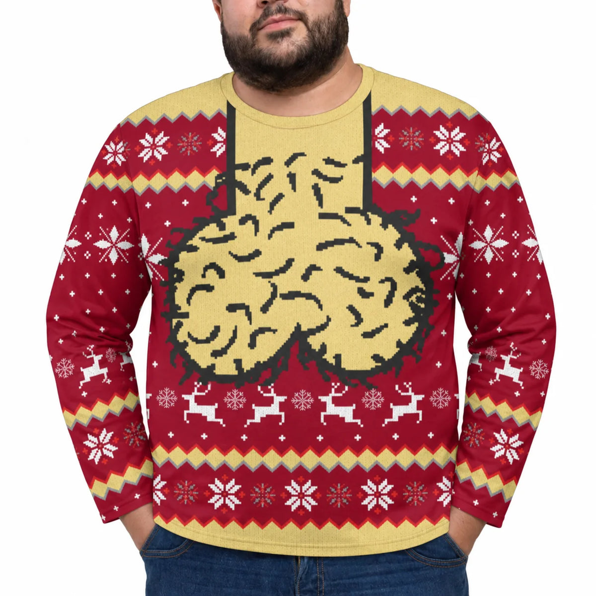 Christmas Ugly T-Shirt - 3D Printed Long-Sleeve Party Blouse