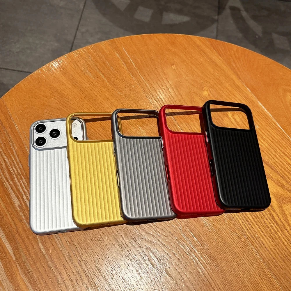 Luxury Phone Case - Slim Matte Luggage Striped Shockproof Cover