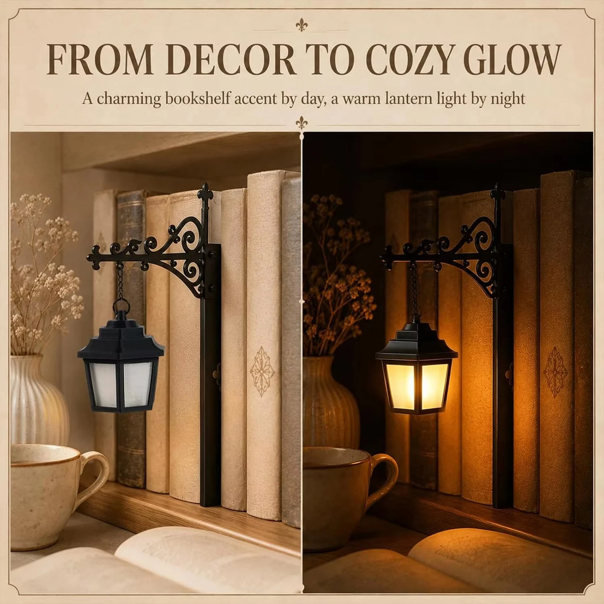 Bookshelf Insert Lamp - Miniature Library LED Night Light