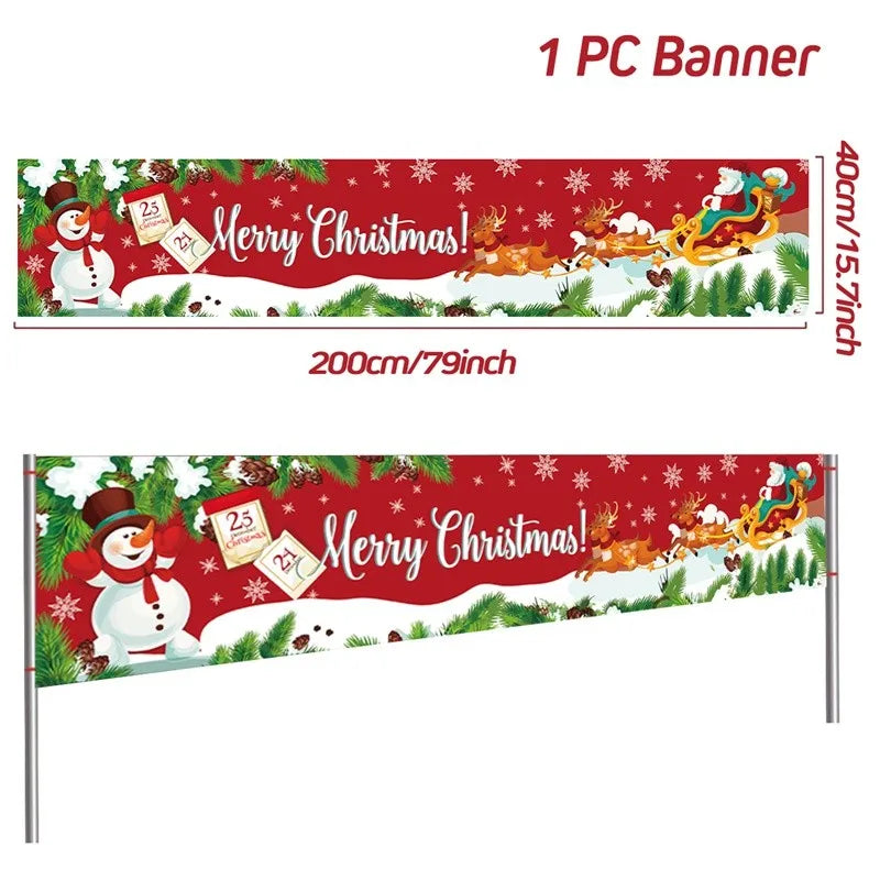 Christmas Outdoor Banner - Merry Christmas Decorations 2026