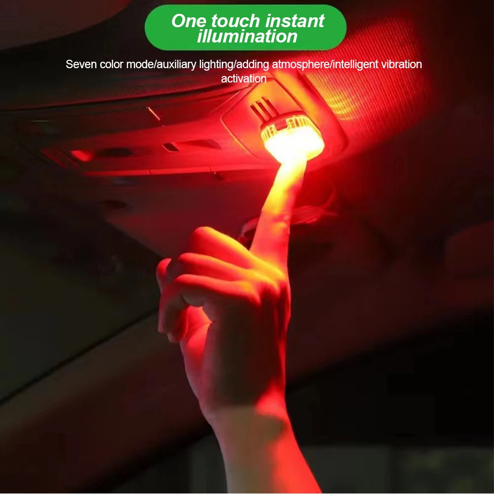 Wireless Car LED Touch Light - USB Charging Roof Reading Lamp