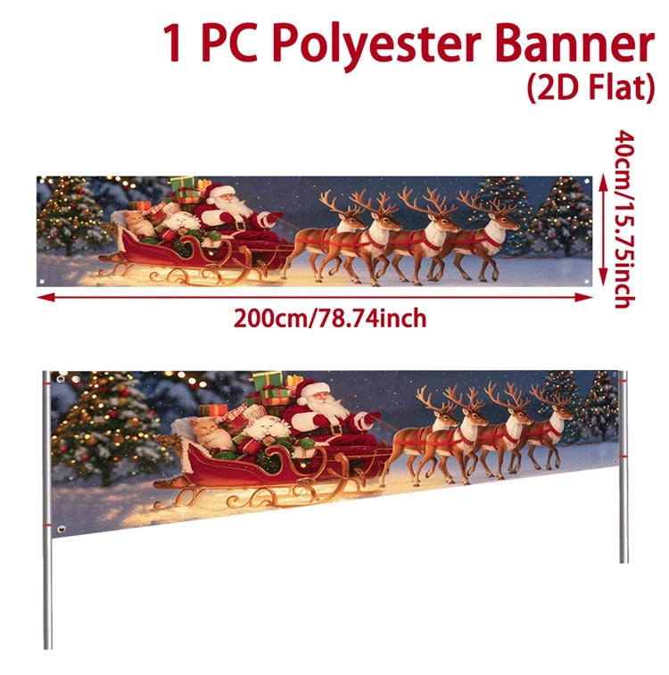 Christmas Outdoor Banner - Merry Christmas Decorations 2026
