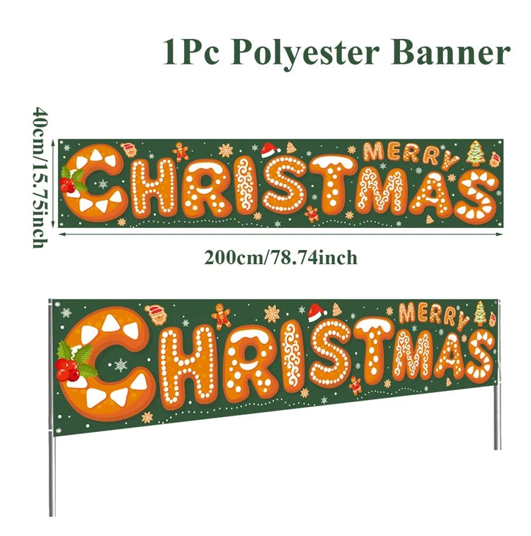 Christmas Outdoor Banner - Merry Christmas Decorations 2026