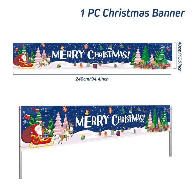 Christmas Outdoor Banner - Merry Christmas Decorations 2026