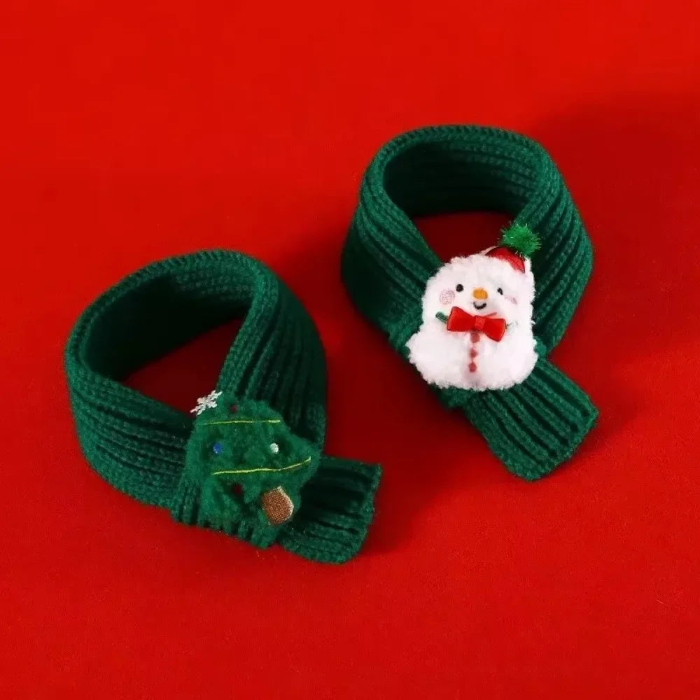 Pet Christmas Costume - Santa Hat & Knitted Scarf Set