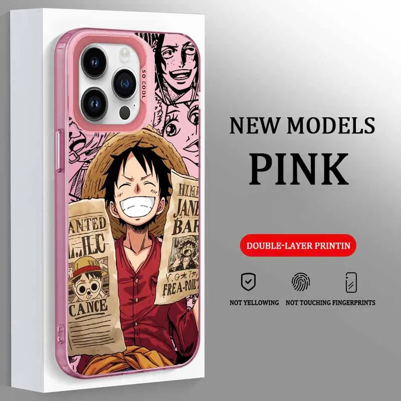 One Piece Phone Case - Luffy Wanted Notice Anti-Fall Cover