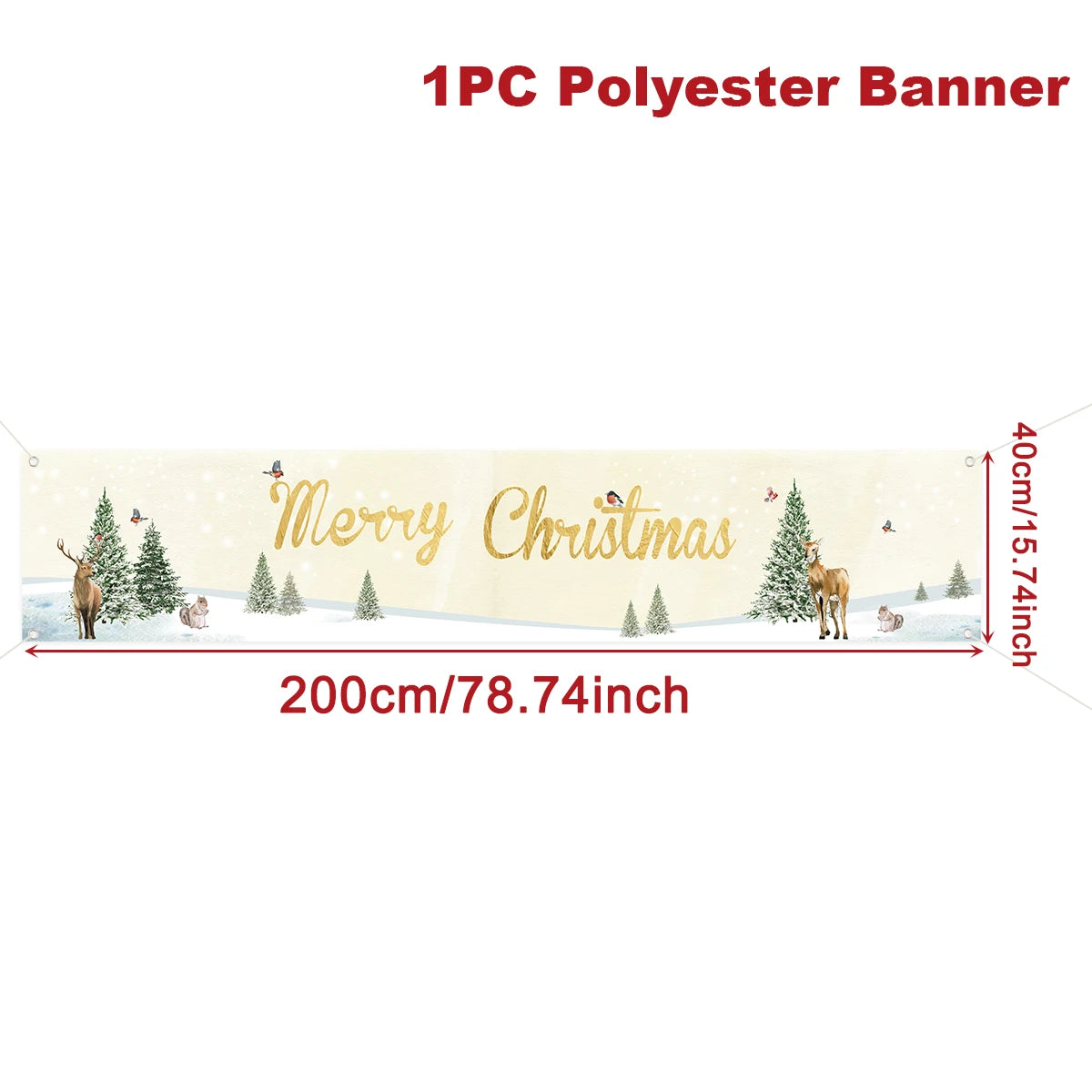 Christmas Outdoor Banner - Merry Christmas Decorations 2026