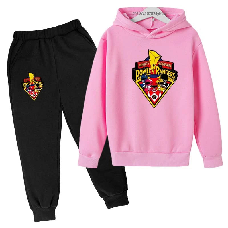 Power Ranger Kids Hoodie - Cartoon Tracksuit 2-Piece Outfit