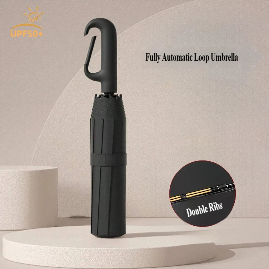 Windproof Automatic Umbrella - Double Layer Resistant Rain Gear