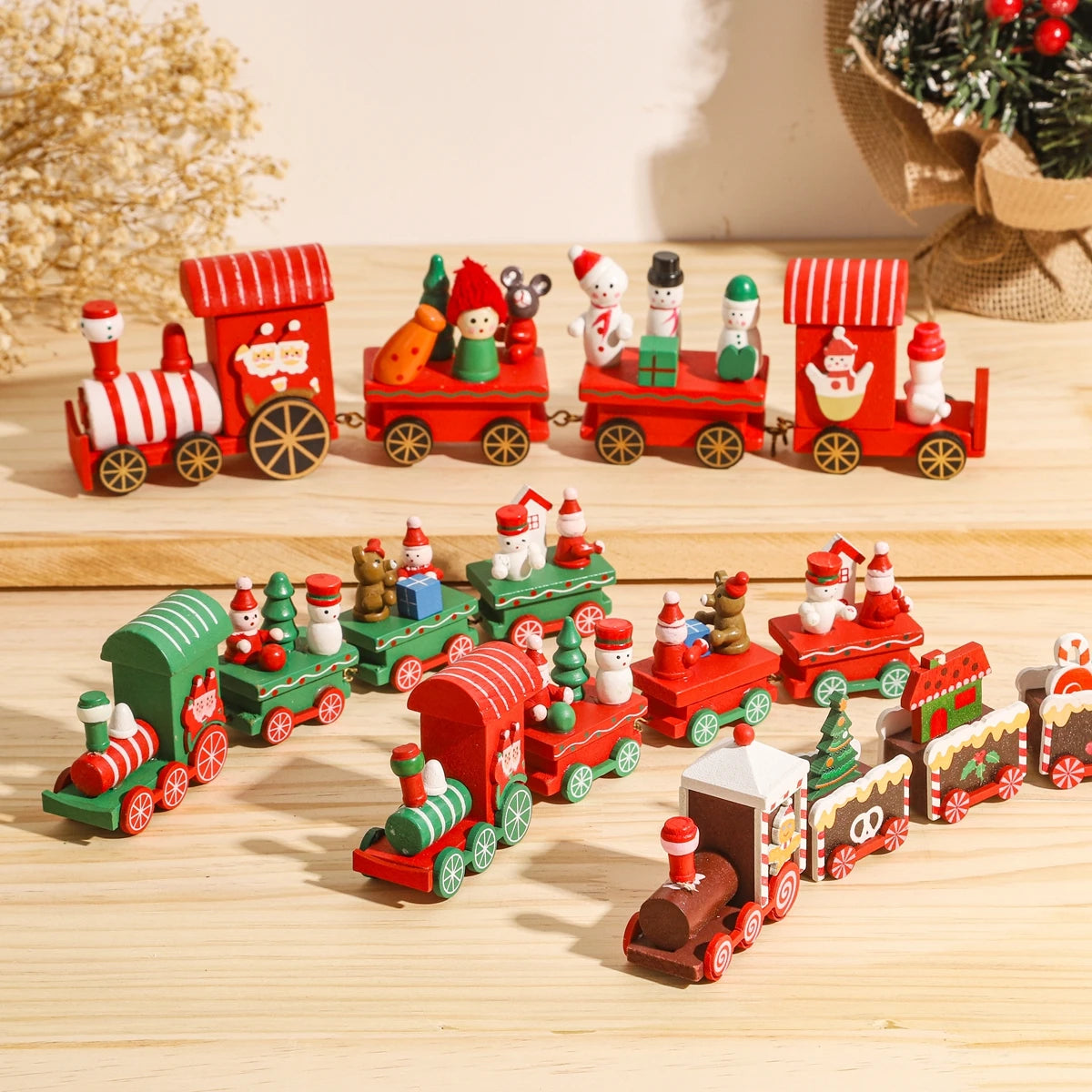 Christmas Train Decoration - Merry Xmas Ornament & Gift