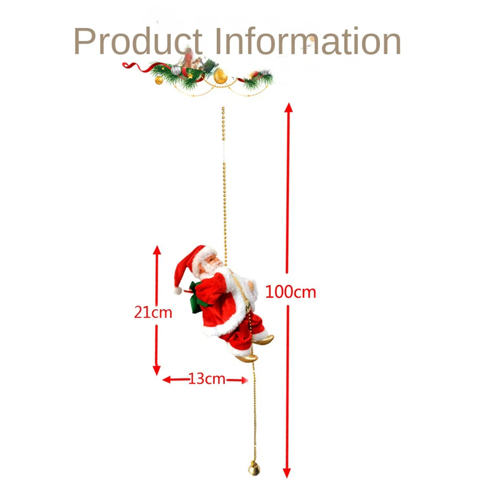 Electric Climbing Santa Claus - Rope Ladder Christmas Decor