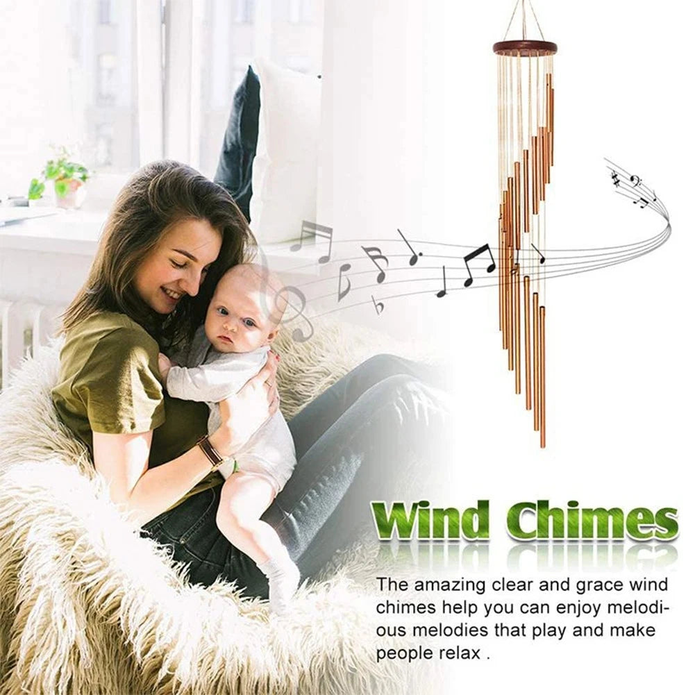 Aluminum Alloy Wind Chimes - 12 Tubes for Outdoor Home Decorv