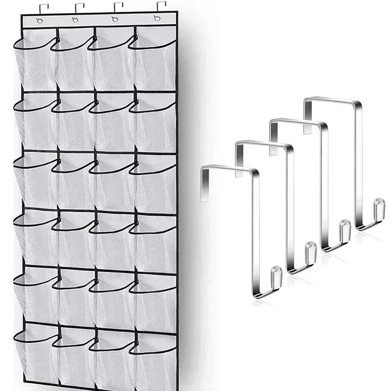 Over The Door Shoe Organizer - Large Mesh Pocket Storage Bag