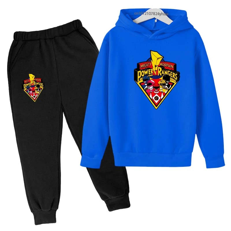 Power Ranger Kids Hoodie - Cartoon Tracksuit 2-Piece Outfit