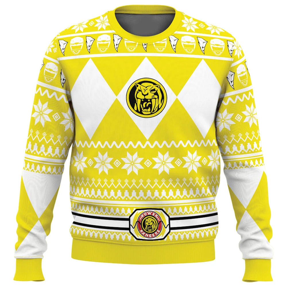 Power Rangers Ugly Christmas Sweater - Holiday Party Hoodie
