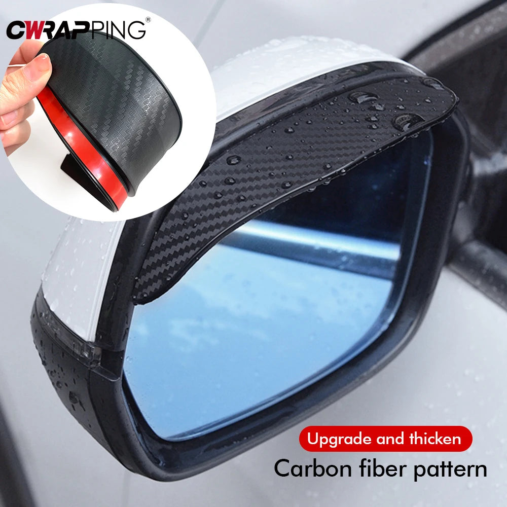 Car Rearview Mirror Rain Eyebrow - Carbon Fiber Sun Visor