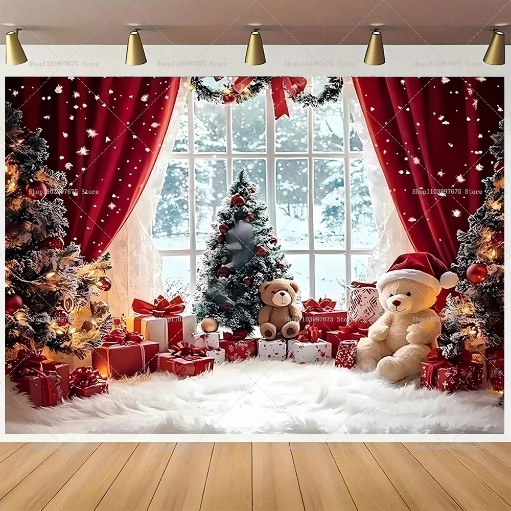 Christmas Photography Backdrops - Snowman Wonderland Decor