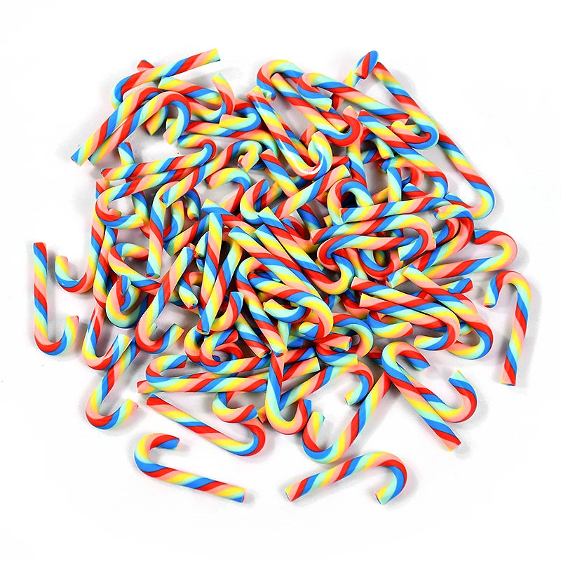 CHROMA-SWEET MINI CANES | Miniature Resin Candy Cane DIY Charms (10 / 30 / 50 Pcs)
