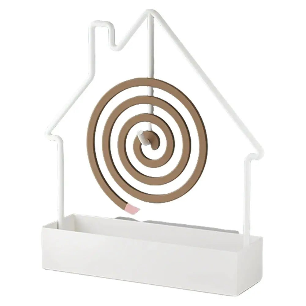Iron Mosquito Coil Holder With Tray Incense Holders Coil Incense Burner Frame Repellent Incense Rack For Household Bedroom Patio