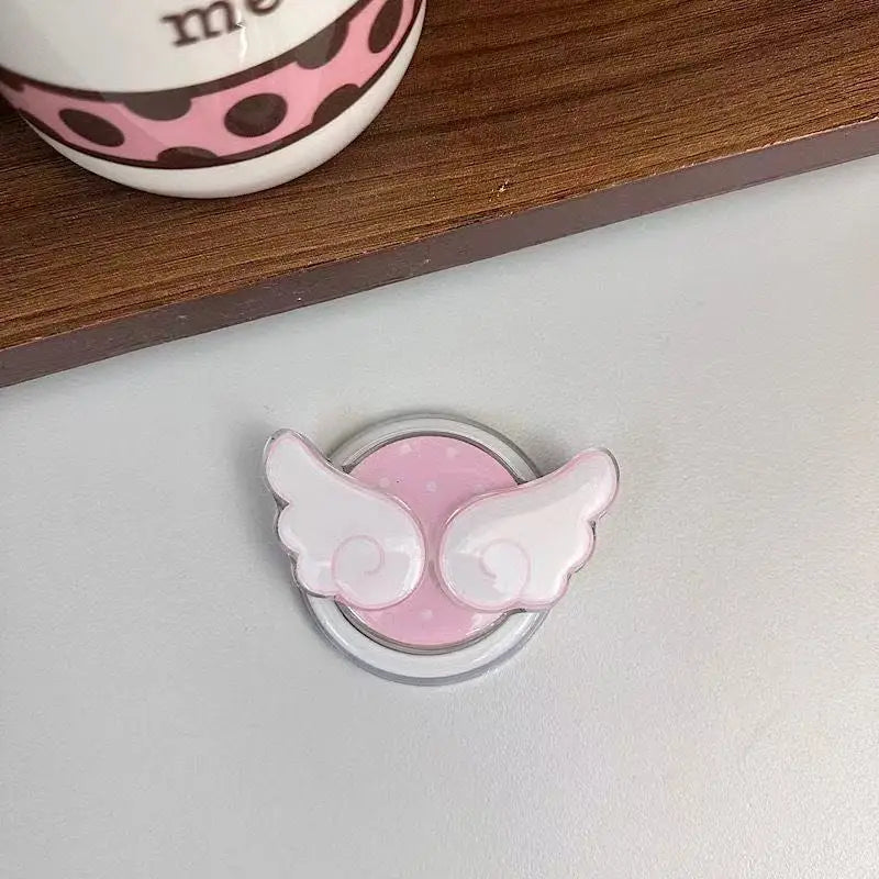 Wing Cartoon For Magsafe Phone Magnetic Griptok Stand For iPhone Funny Foldable Wireless Charging Case Holder