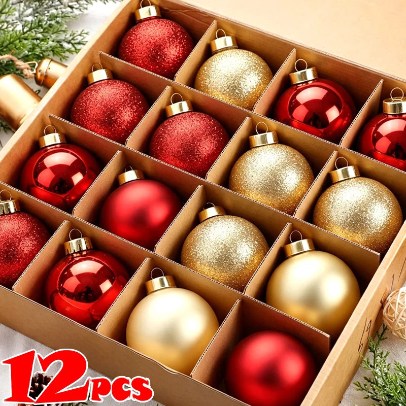 4/6/8cm Christmas Ball Shatterproof Hanging Christmas Baubles Laser and Matte Styles Home Festival Party Xmas Decorative Balls
