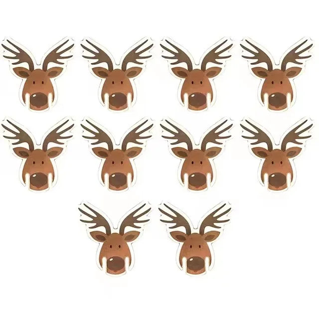 10PCS Christmas Cup Card Santa Hat Wine Glass Decor Ornaments Navidad Noel New Year Gift Home Christmas Decorations