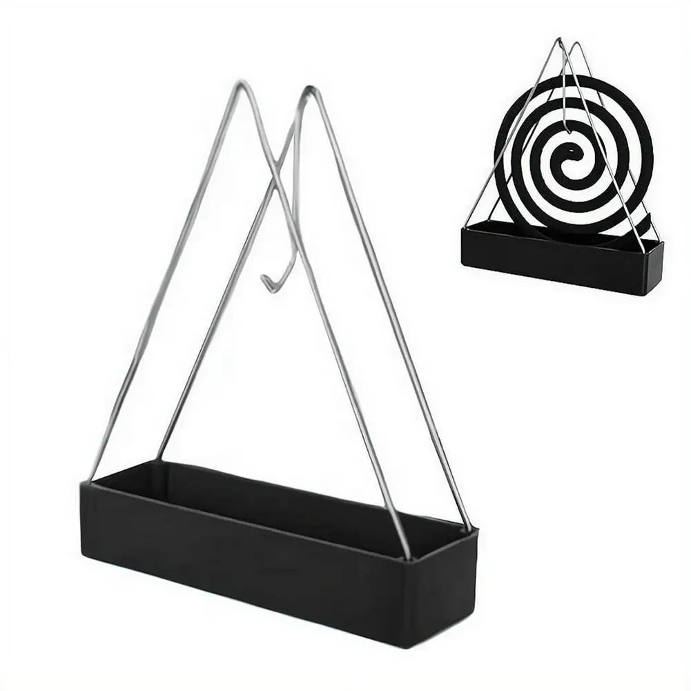 Iron Mosquito Coil Holder With Tray Incense Holders Coil Incense Burner Frame Repellent Incense Rack For Household Bedroom Patio