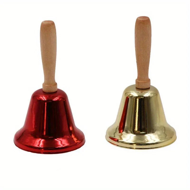 Christmas Hand Bell Gold Red Color Santa Claus Holiday Supplies Creative Jingle Bells Party Supplies Cristmas Decoration
