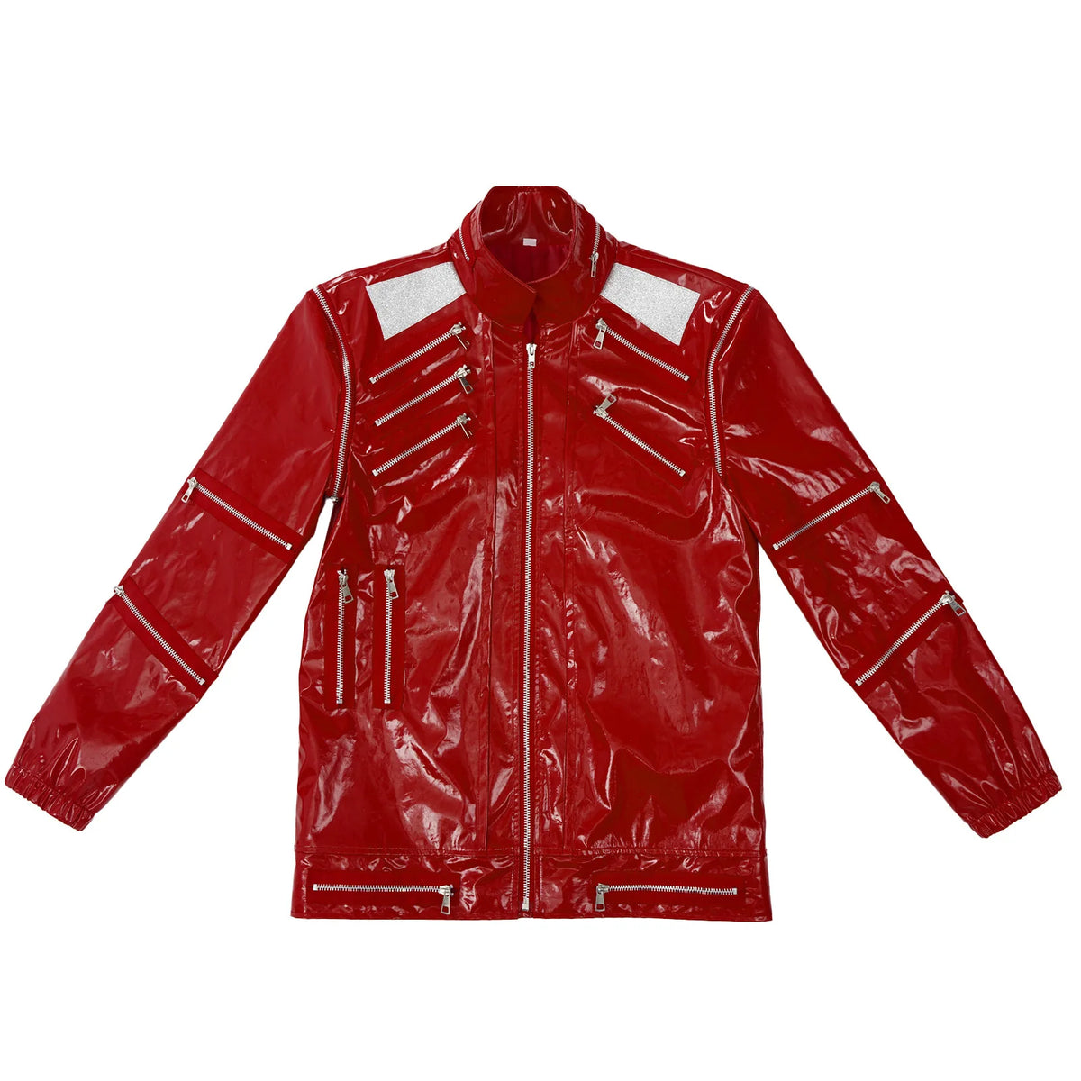 BEAT IT 1983 ARCHIVAL REPLICA | Michael Jackson Red Multi-Zipper Punk Leather Jacket
