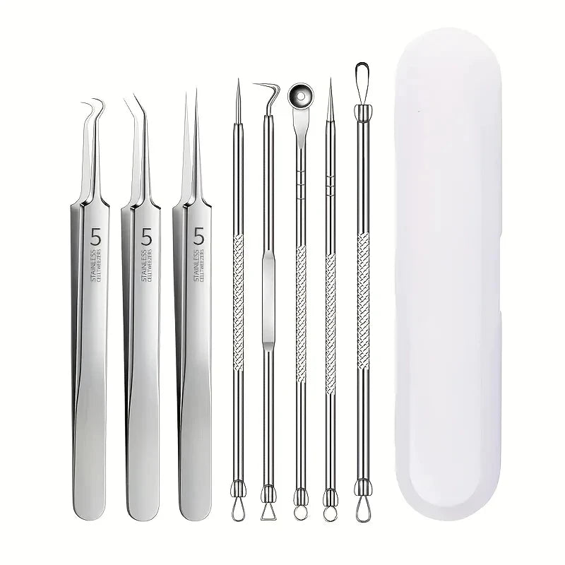 Clinical-Grade Blemish & Blackhead Extraction Tools (Stainless Steel)