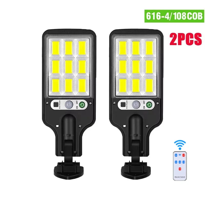 Powerful LED Solar Outdoor Led Courtyard Wall Lamp Rechargeable Human Body Induction Garden Terrace Garage Door Street Lighting