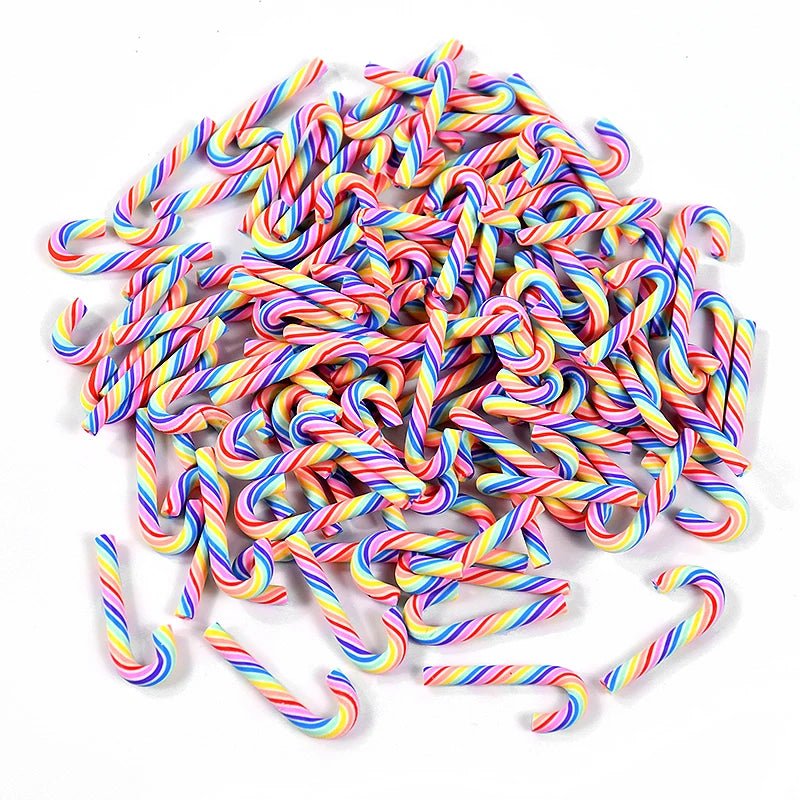CHROMA-SWEET MINI CANES | Miniature Resin Candy Cane DIY Charms (10 / 30 / 50 Pcs)