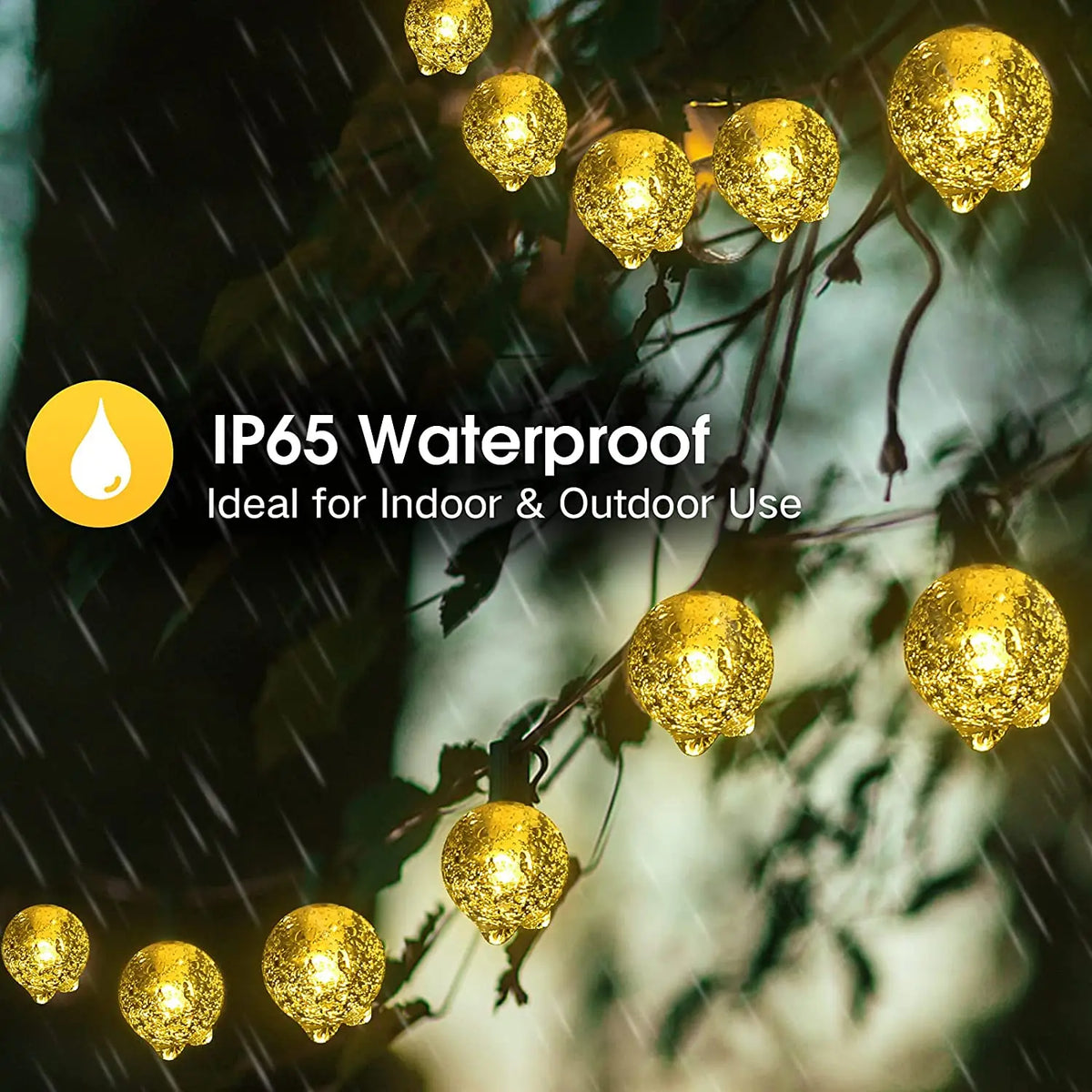 SOLAR-AURA BUBBLE SPHERE | Waterproof Outdoor Solar Crystal Globe String Lights (8 Modes)
