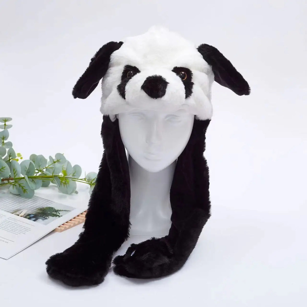 Funny Moving Ears Plush Hat – Airbag Flapping Animal Ear Beanie, Cute Santa, Reindeer & Halloween Cosplay Costume Hat for Kids & Adults