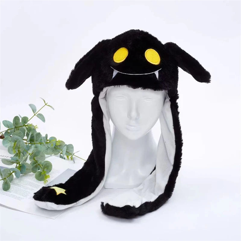 Funny Moving Ears Plush Hat – Airbag Flapping Animal Ear Beanie, Cute Santa, Reindeer & Halloween Cosplay Costume Hat for Kids & Adults