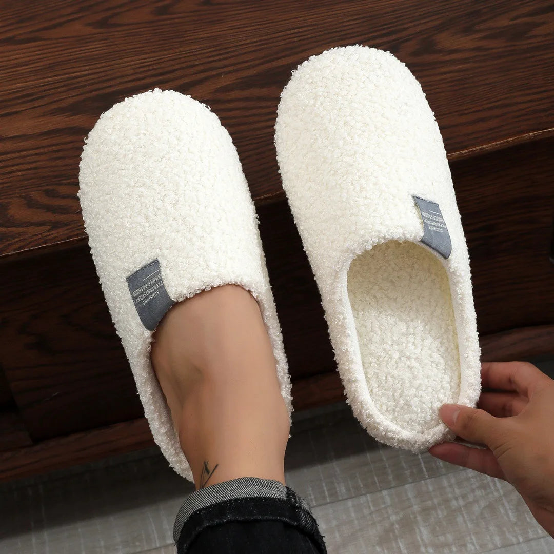 Women Slippers Light House Soft Home Cotton Slipper Winter Indoor Floor Shoes Couples Men Silence Slides Bedroom Flats