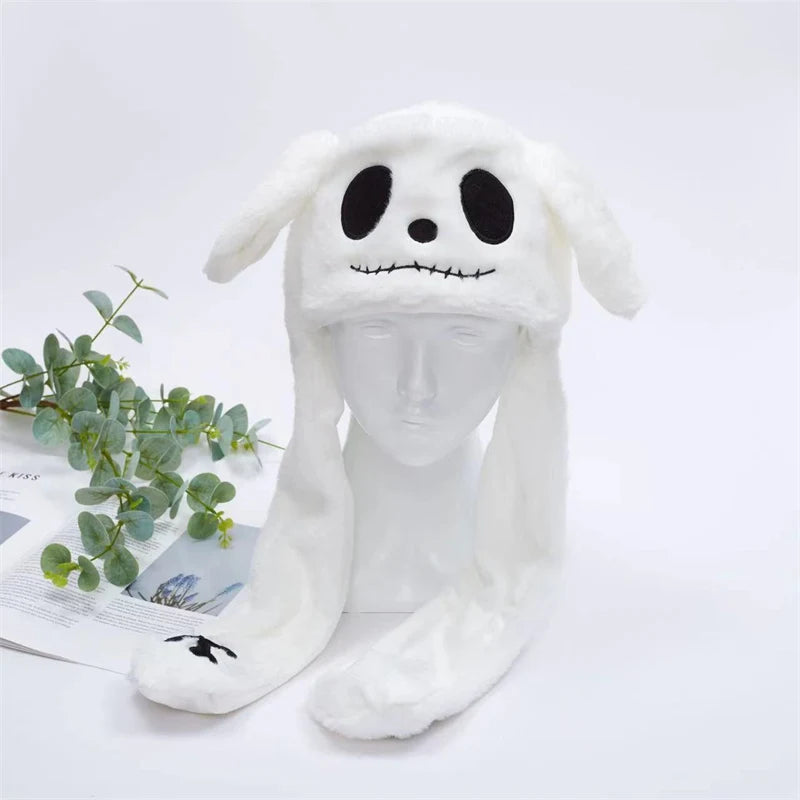 Funny Moving Ears Plush Hat – Airbag Flapping Animal Ear Beanie, Cute Santa, Reindeer & Halloween Cosplay Costume Hat for Kids & Adults