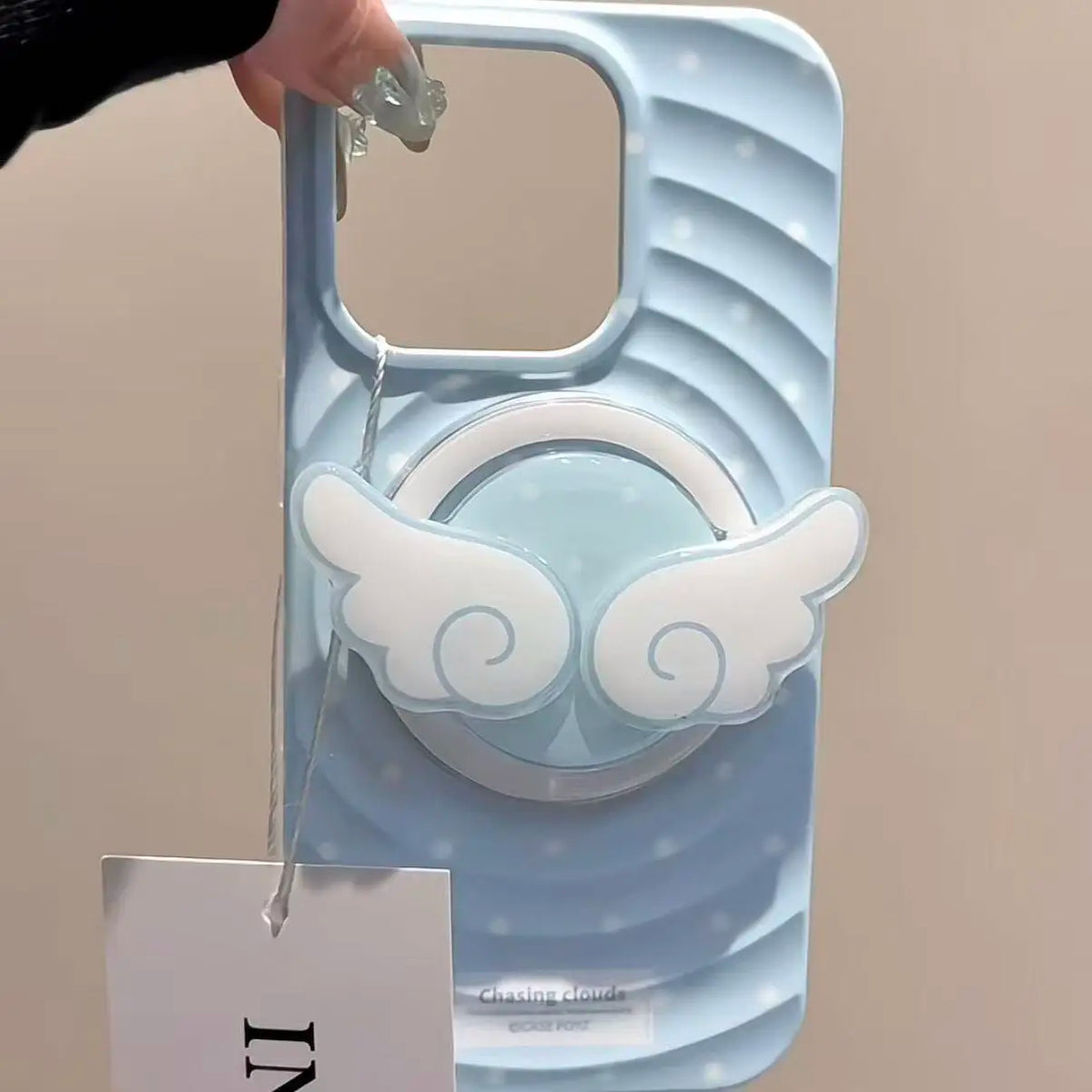 Wing Cartoon For Magsafe Phone Magnetic Griptok Stand For iPhone Funny Foldable Wireless Charging Case Holder