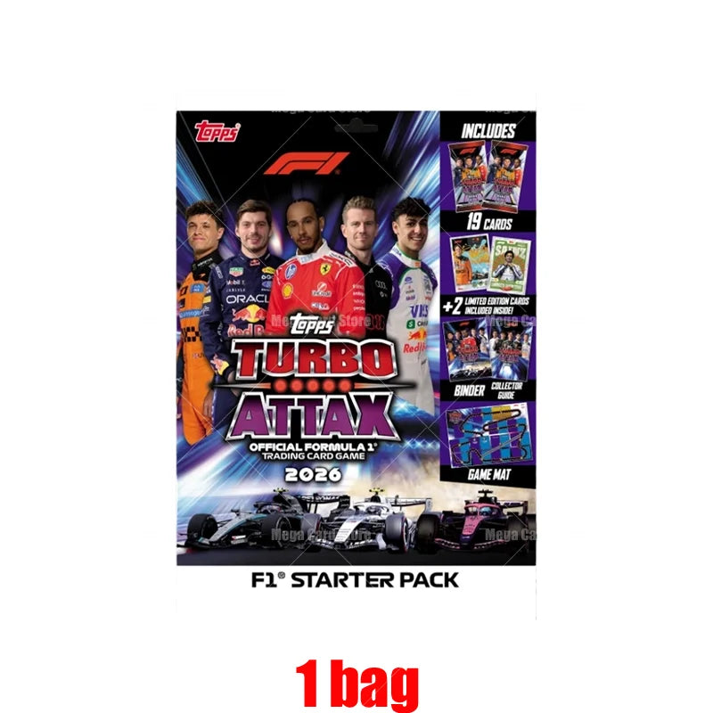 2026 Topps Turbo Attax Formula 1 Card Sealed Collection Set F1 Premium Holiday Birthday Gift for Adult Motorsport Collectors Men