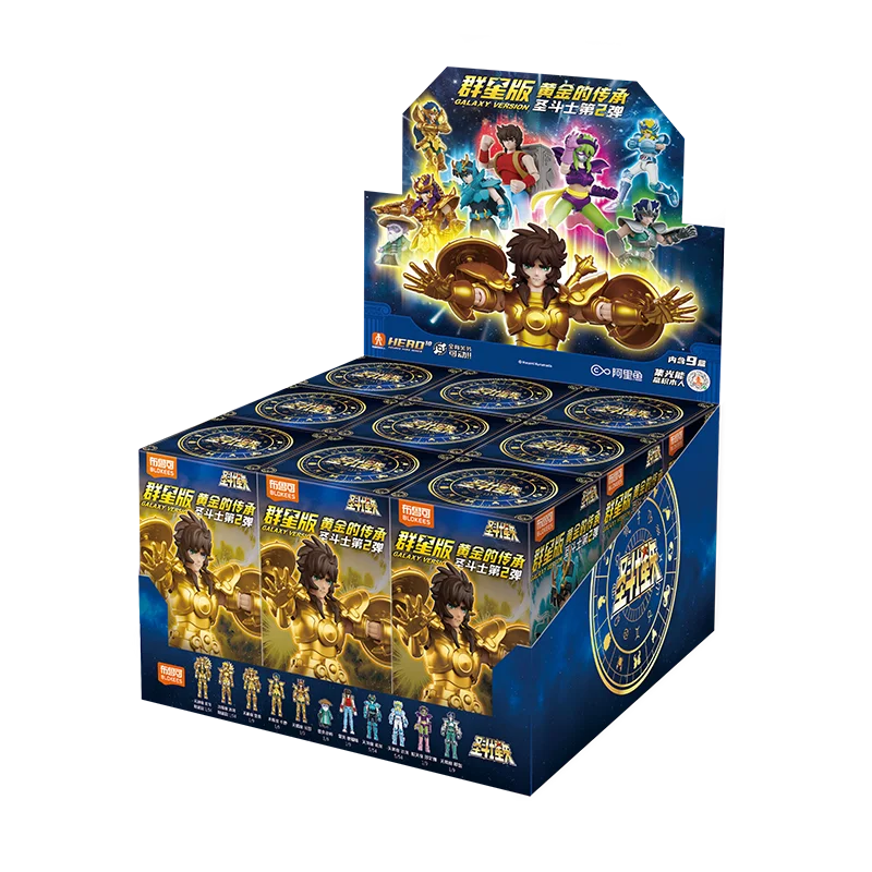 BLOKEES Original Saint Seiya GALAXY VERSION V04 Gold Zodiac V02 Virgo SHAKA Gemini SAGA Pisces Assembly Action Figure Toy Gift
