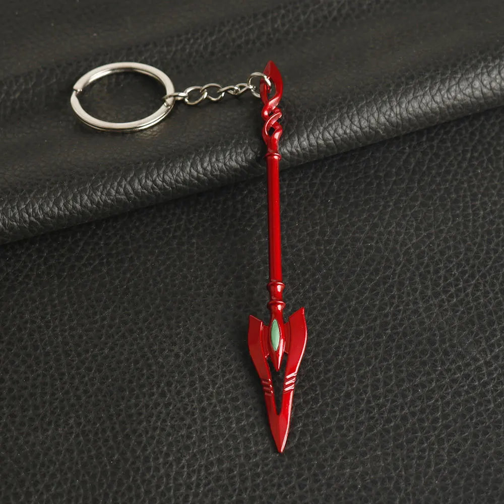 12cm Spear of Cassius Neon Genesis EVA Weapon Keychain Evangelion-06 Cosplay Anime Katsuragi Misato Cross Pendant Key rings