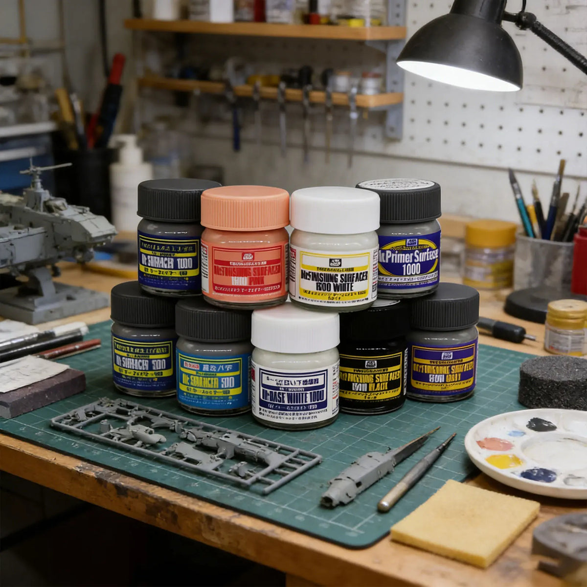 40ML Mr. Surfacer SF283-SF292 Oil-based Surface Primer Full Grit Sandable Primer For Gundam Model Building Hobby